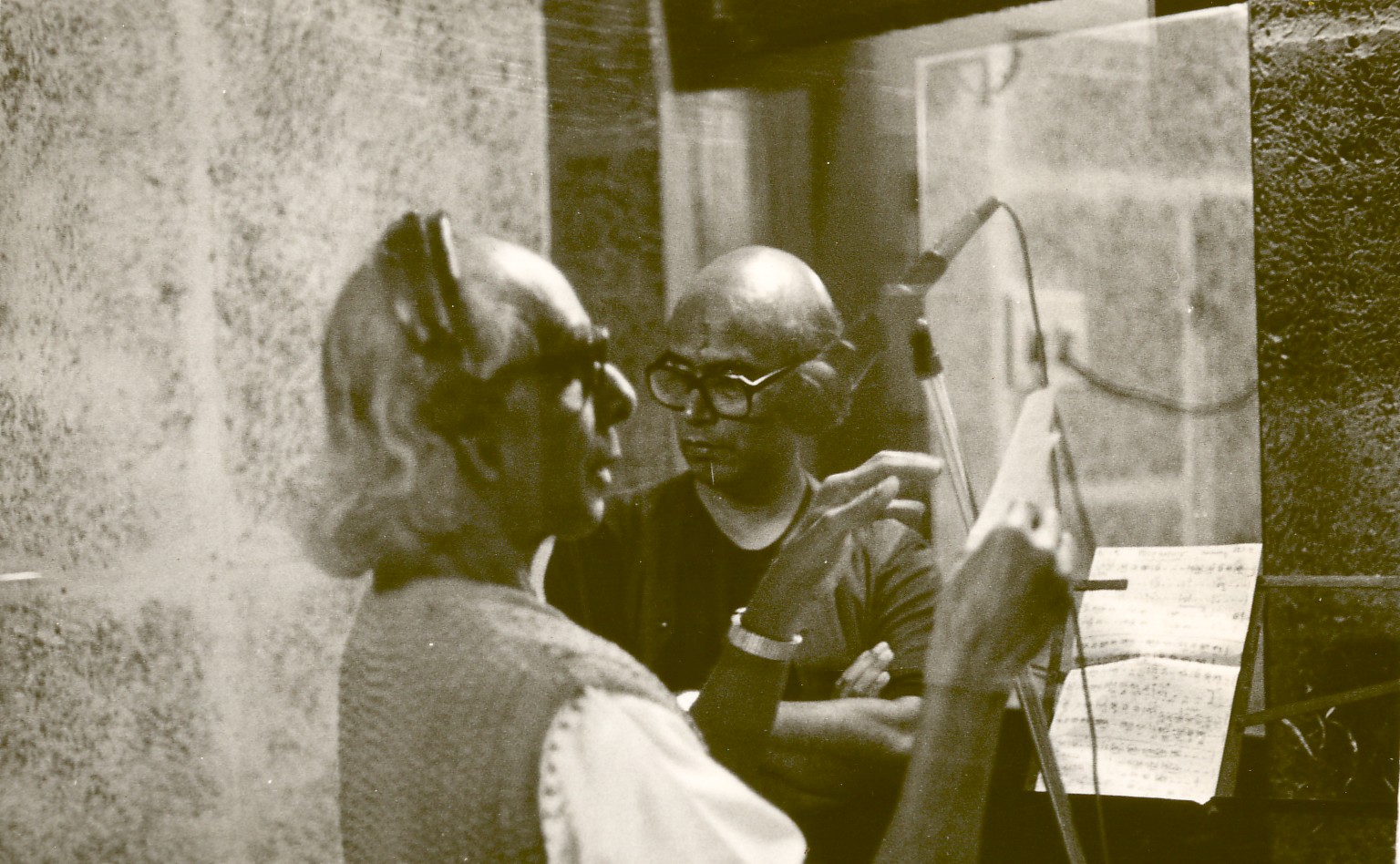 Buddhadeb Dasgupta during a song recording
























