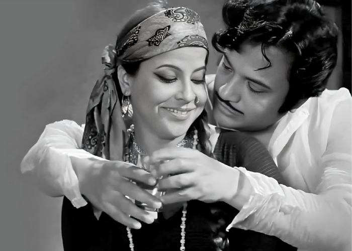 Sulata Chowdhury with Uttam Kumar in 'Bagh Bandi Khela' 








