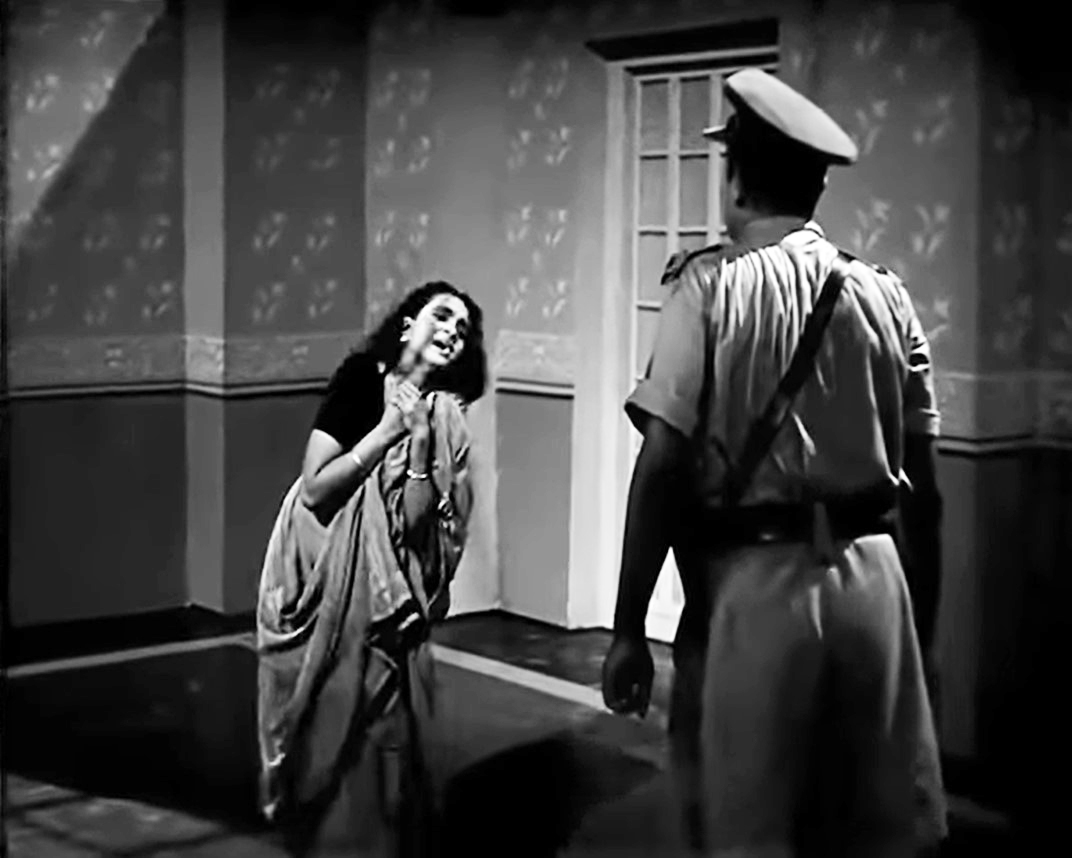 A scene from 'Biyallish' (1951) depicting the sexual assault of a female freedom fighter