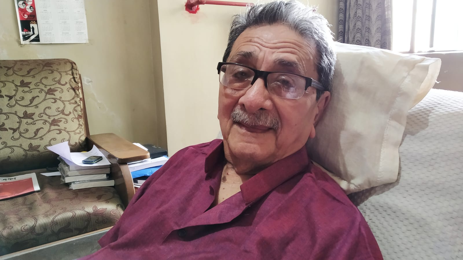 Soumendu Roy at his south Kolkata residence; Photo: Ranu Ghosh